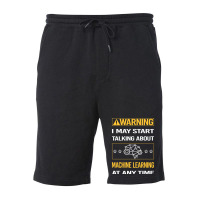 Funny Yellow Warning Machine Learning Fleece Short | Artistshot