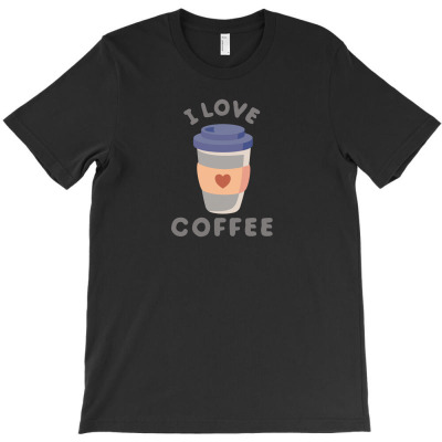 Great I Love Coffee Cute T-shirt Designed By Helmi Saputra