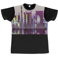 Future Cityscape Love Graphic T-shirt | Artistshot