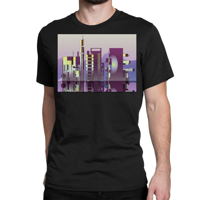 Future Cityscape Love Classic T-shirt | Artistshot