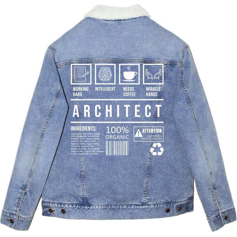 Architect Humor Architecture Saying Job Gift Unisex Sherpa-lined Denim Jacket | Artistshot