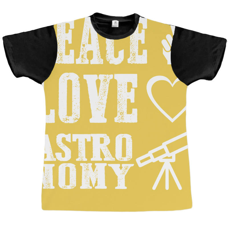 Peace Love Astronomy Stars Graphic T-shirt | Artistshot