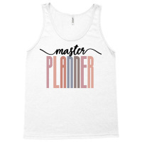 Master Planner Tall Font Contrast On White Design Tank Top | Artistshot