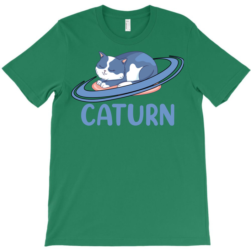 Caturn Sleeping Cat On Planet Saturn Astronomy T-shirt | Artistshot