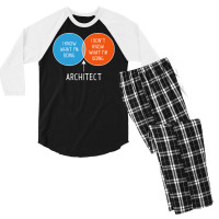 Architect I Dont Know What Im Doing Twocolor Diagram Girl Men's 3/4 Sleeve Pajama Set | Artistshot