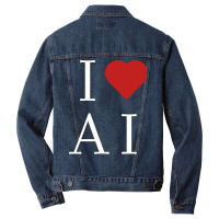 I Love Ai Men Denim Jacket | Artistshot