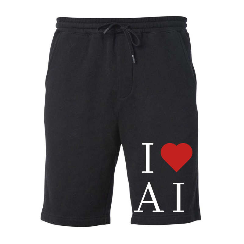 I Love Ai Fleece Short | Artistshot