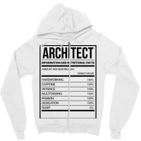 Awesome And Funny Nutrition Label Architect Architects Architecture Sa Zipper Hoodie | Artistshot