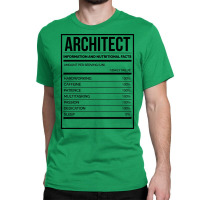 Awesome And Funny Nutrition Label Architect Architects Architecture Sa Classic T-shirt | Artistshot