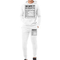 Awesome And Funny Nutrition Label Architect Architects Architecture Sa Hoodie & Jogger Set | Artistshot