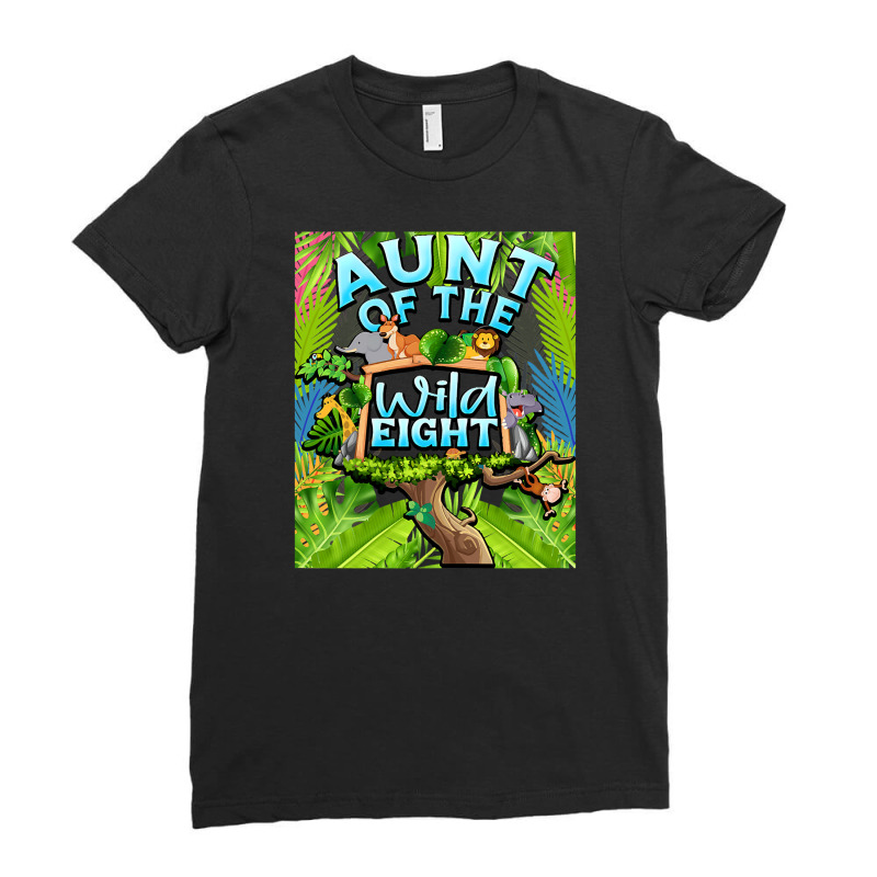 Aunt Of The Wild Eight Zoo Safari Ladies Fitted T-Shirt by AdeArt | Artistshot