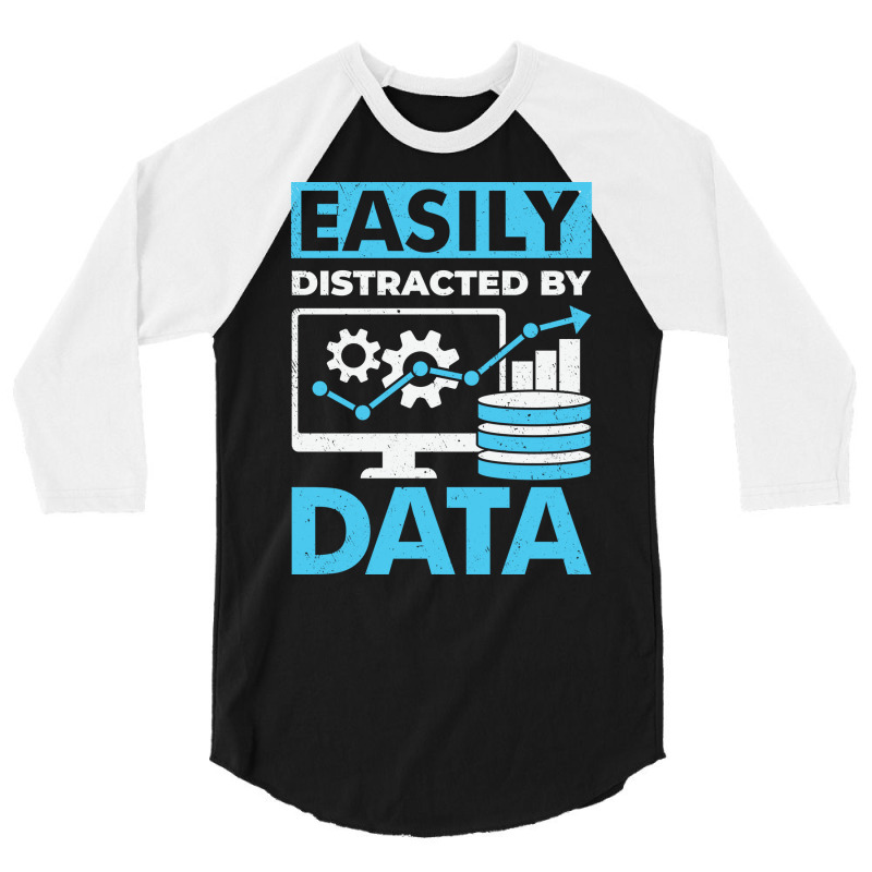 Easily Distracted By Data Boy 3/4 Sleeve Shirt | Artistshot