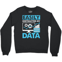 Easily Distracted By Data Boy Crewneck Sweatshirt | Artistshot