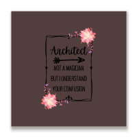 Architect Magician Blue Metal Print Square | Artistshot