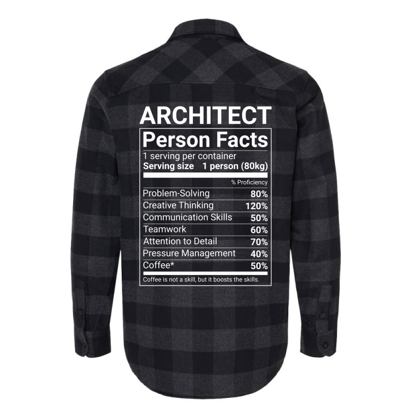 Funny Architect Person Facts White Text Cute Flannel Shirt | Artistshot