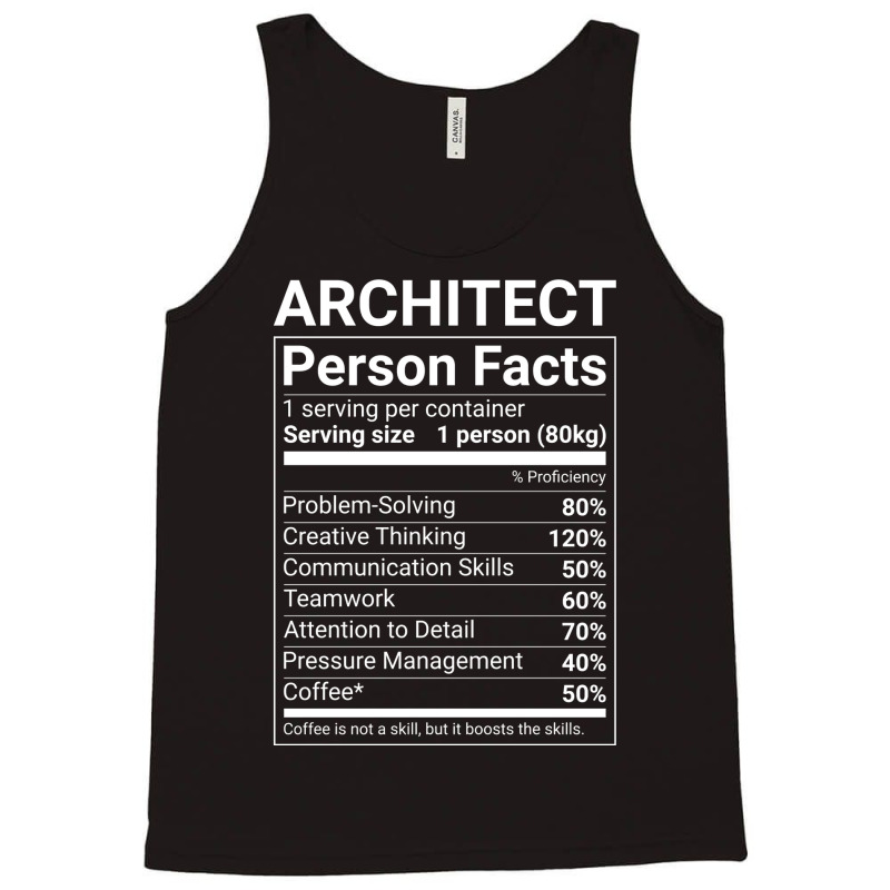 Funny Architect Person Facts White Text Cute Tank Top | Artistshot