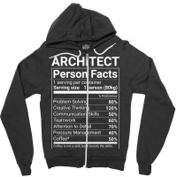 Funny Architect Person Facts White Text Cute Zipper Hoodie | Artistshot