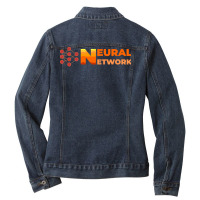 Neural Network Ladies Denim Jacket | Artistshot