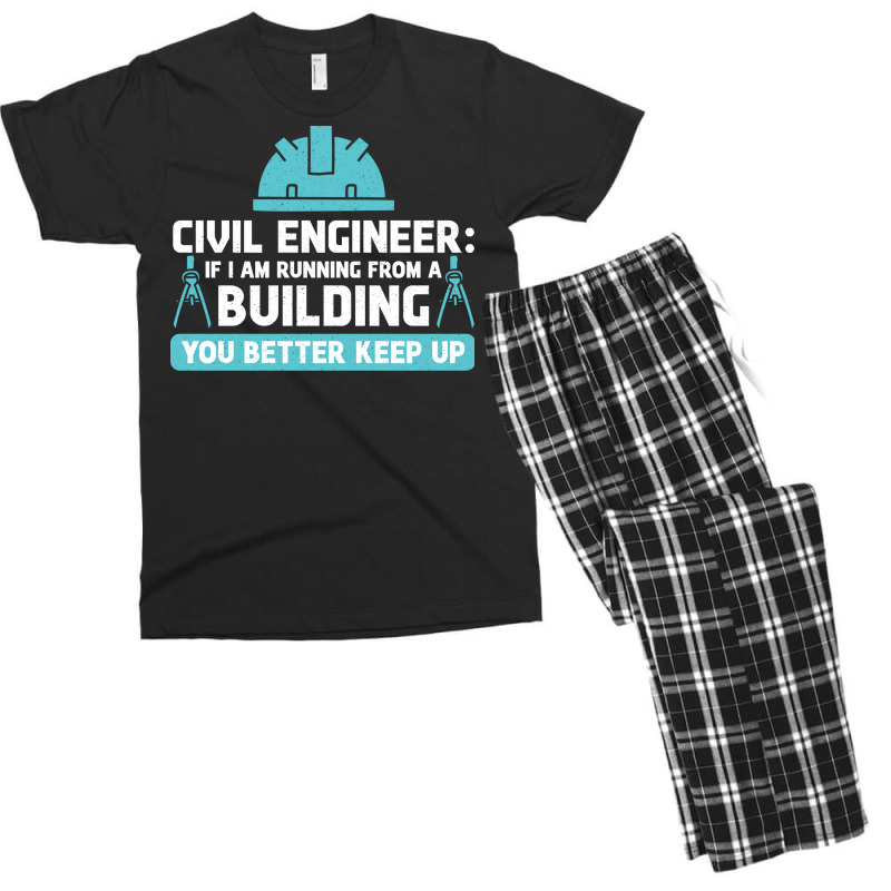 Funny Engineer Student Civil Engineering Gift Summer Men's T-shirt Pajama Set | Artistshot