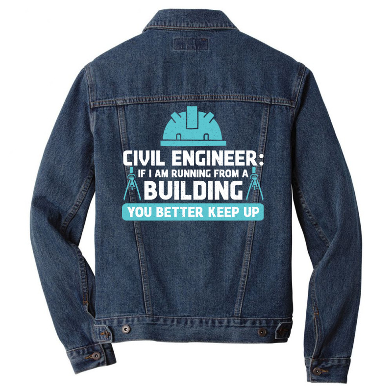 Funny Engineer Student Civil Engineering Gift Summer Men Denim Jacket | Artistshot