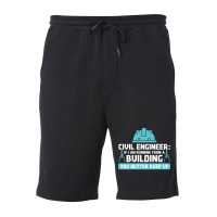 Funny Engineer Student Civil Engineering Gift Summer Fleece Short | Artistshot