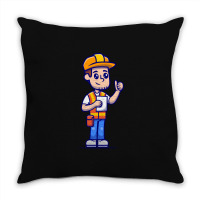 Man Architect Construction Holding Paper Sketch Cool Throw Pillow | Artistshot