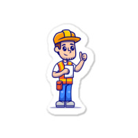 Man Architect Construction Holding Paper Sketch Cool Sticker | Artistshot