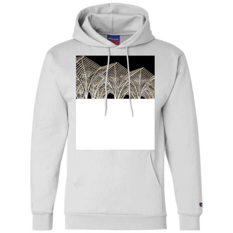 Architectural Black And White Landscape Cool Champion Hoodie | Artistshot