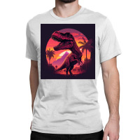 Sunset 80s T Rex Classic T-shirt | Artistshot