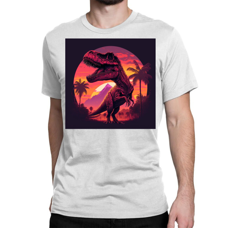 Sunset 80s T Rex Classic T-shirt | Artistshot