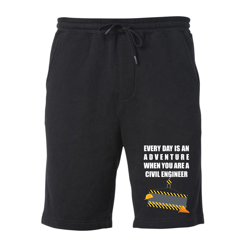 Every Day Is An Adventure When You Are A Civil Engineer Yellow Fleece Short | Artistshot