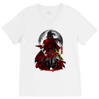 Demon Red Cape V-neck Tee | Artistshot