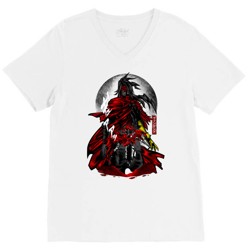 Demon Red Cape V-Neck Tee by zakerincute9 | Artistshot