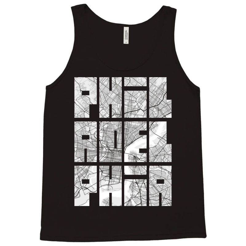 Philadelphia Usa City Map Typography Light Tank Top | Artistshot