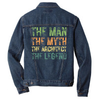 The Man The Myth The Architect The Legend Love Men Denim Jacket | Artistshot