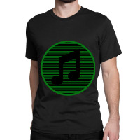 Retro Striped Music Note Classic Classic T-shirt | Artistshot