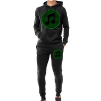 Retro Striped Music Note Classic Hoodie & Jogger Set | Artistshot