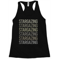 Gray Text Art Stargazing Stargaze Nature Racerback Tank | Artistshot