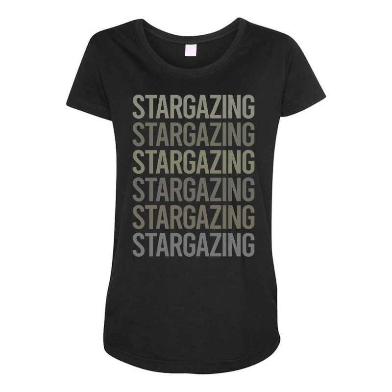 Gray Text Art Stargazing Stargaze Nature Maternity Scoop Neck T-shirt by serishalqomik | Artistshot