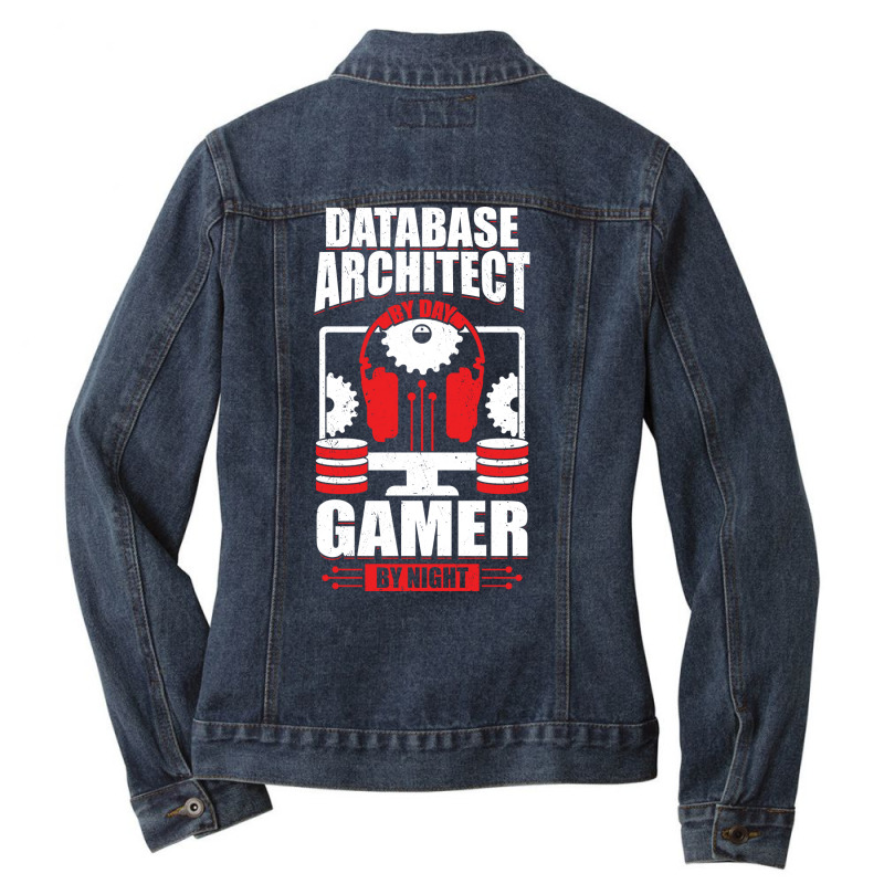 Data Architecture Database Architect Gamer Gift Vintage Ladies Denim Jacket by xatseveitasz | Artistshot