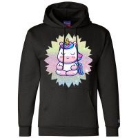 All I Need Is Love And Yoga  Unicorn Yoga Meditation Champion Hoodie | Artistshot