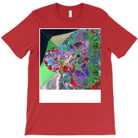 Satellite City In Urban Global Map Collage Art 70s T-shirt | Artistshot