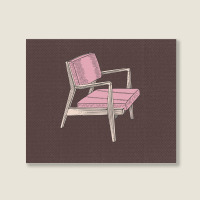 Pink Modern Chair Hippie Landscape Canvas Print | Artistshot