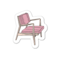 Pink Modern Chair Hippie Sticker | Artistshot