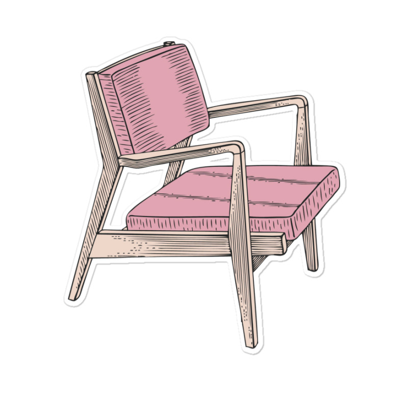 Pink Modern Chair Hippie Sticker | Artistshot