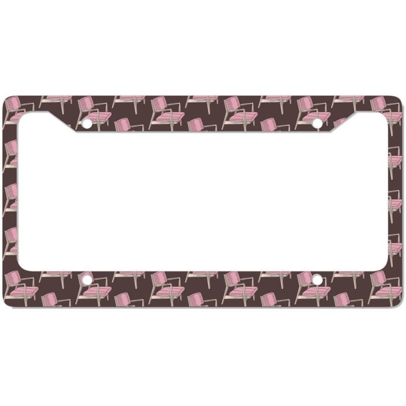 Pink Modern Chair Hippie License Plate Frame | Artistshot