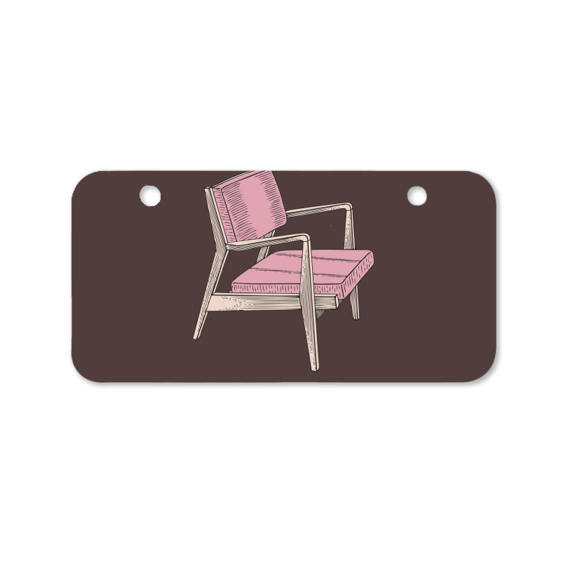 Pink Modern Chair Hippie Bicycle License Plate | Artistshot