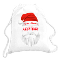 Santas Favorite Architect Funny Christmas Gifts Stars Drawstring Bags | Artistshot