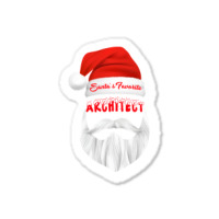 Santas Favorite Architect Funny Christmas Gifts Stars Sticker | Artistshot