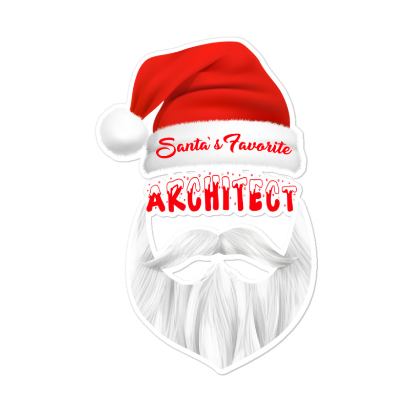 Santas Favorite Architect Funny Christmas Gifts Stars Sticker | Artistshot